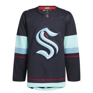 Adidas Seattle Kraken NHL Home Jersey GT5622 Men’s Sizes NWT Navy